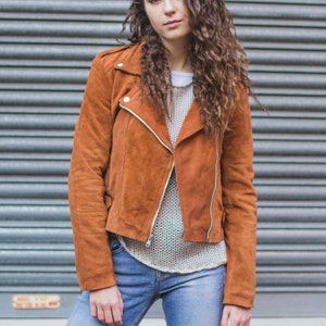 Suede Fringe Festival Jacket | 80&#39;s Style | Tobacco Brown (Can Be Ordered Without Fringe)