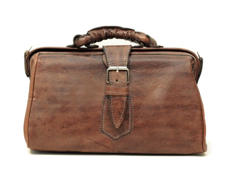80's Vintage Style Doctor Bag Coco Brown Etsy UK