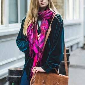 Moroccan Leather Satchel Backpack In Tan Leather image 4