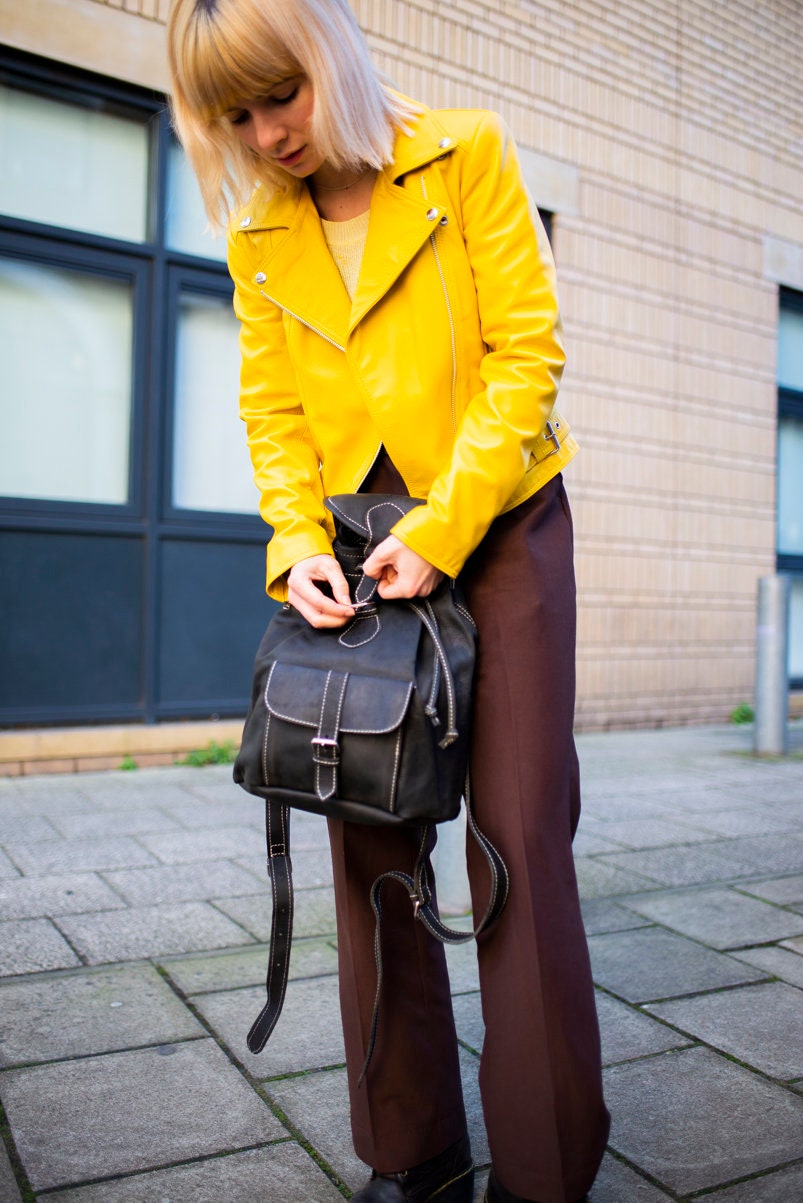 hunter leather backpack