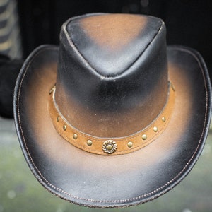 Leather Cowboy Hat Hand Made