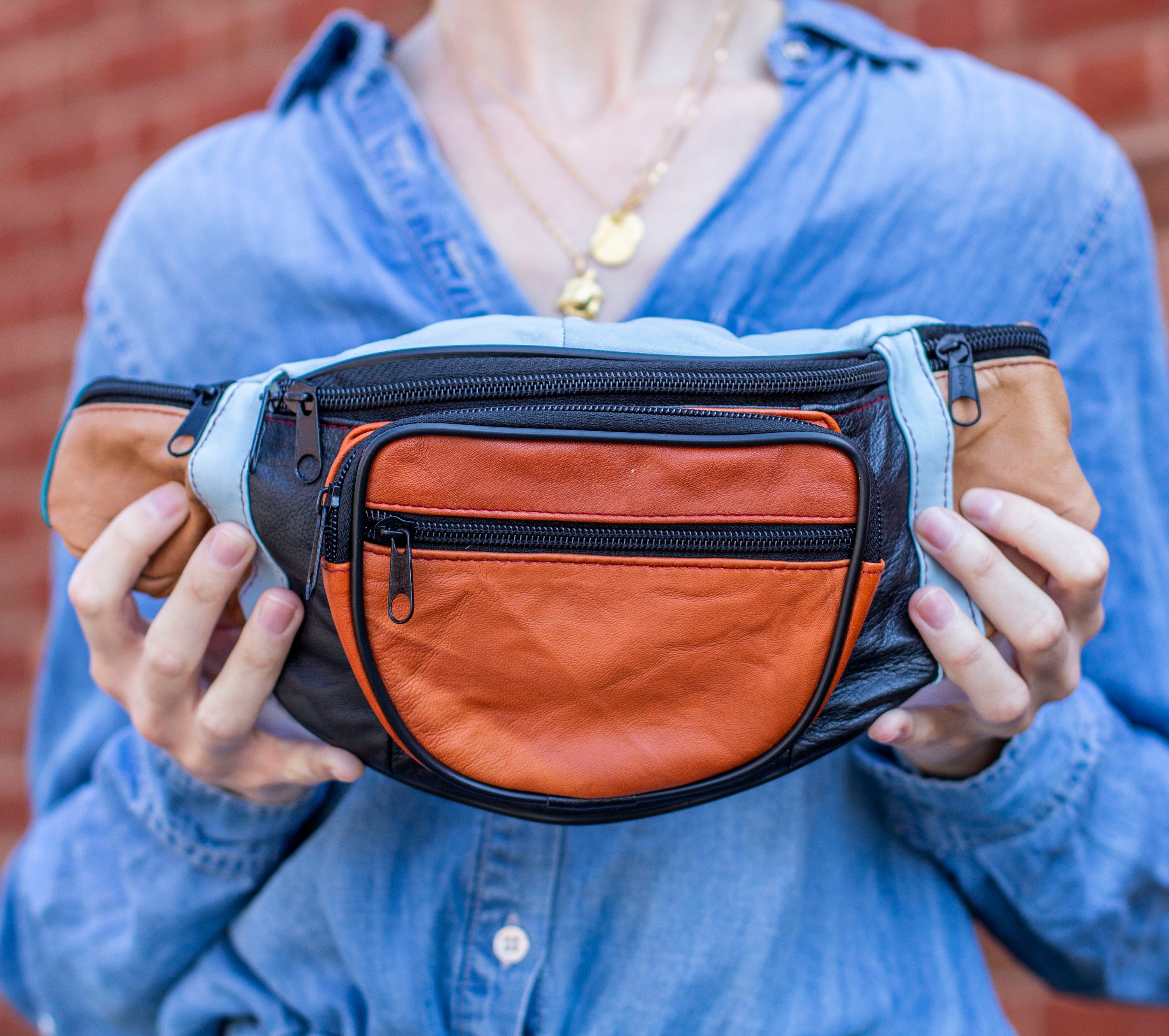 Leather Bumbag Belt Bag in Multi Colour Combination Etsy UK