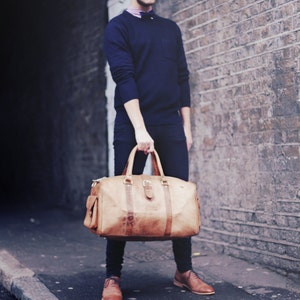 80's Vintage Style Leather Voyager Holdall image 3