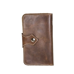 Hand made Brown Leather Tobacco Pouch | Tobacco Wallet