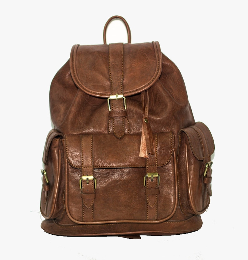 soft leather rucksack backpack bag