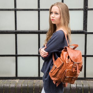 Vintage Style Burnt Orange Backpack image 2