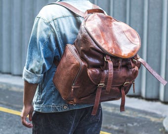 Luxury Coco Leather Rucksack Backpack (Extra Large)