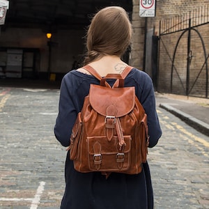 Vintage Style Burnt Orange Backpack image 1