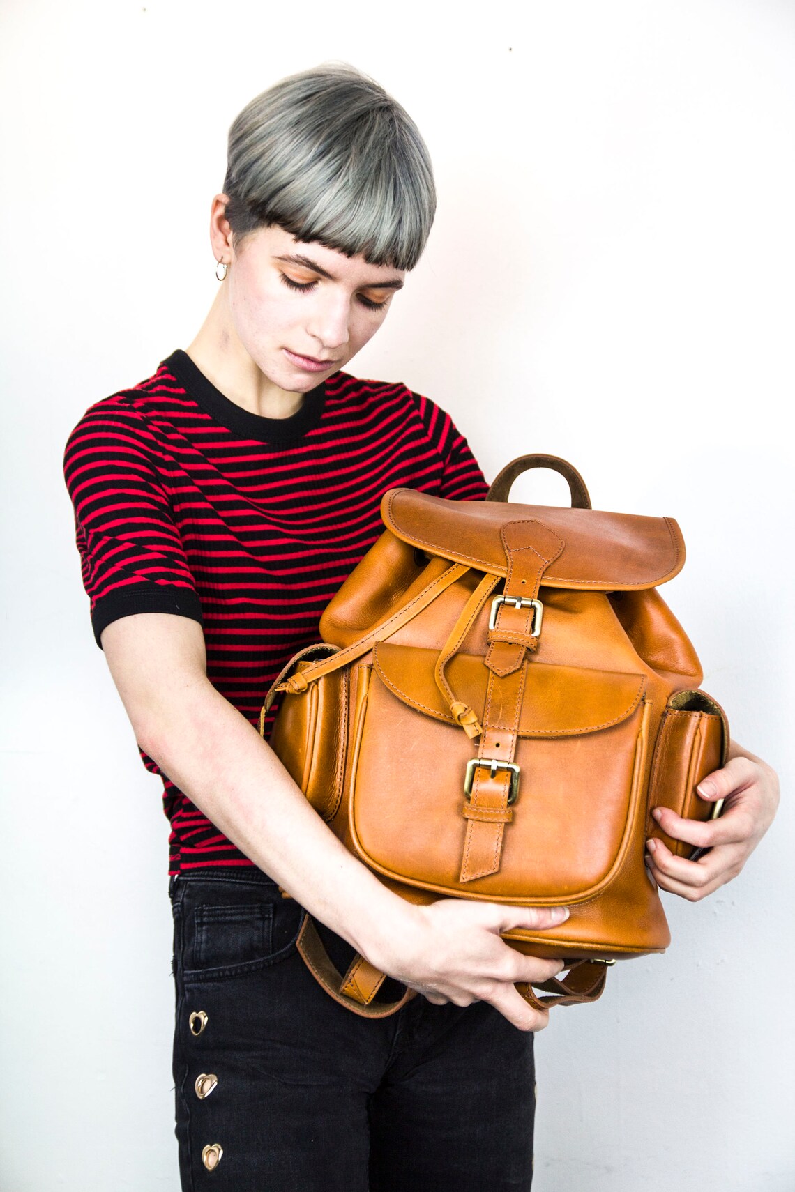 Luxury Brown Leather Work Rucksack - Etsy UK