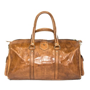 80's Vintage Style Leather Voyager Holdall image 2