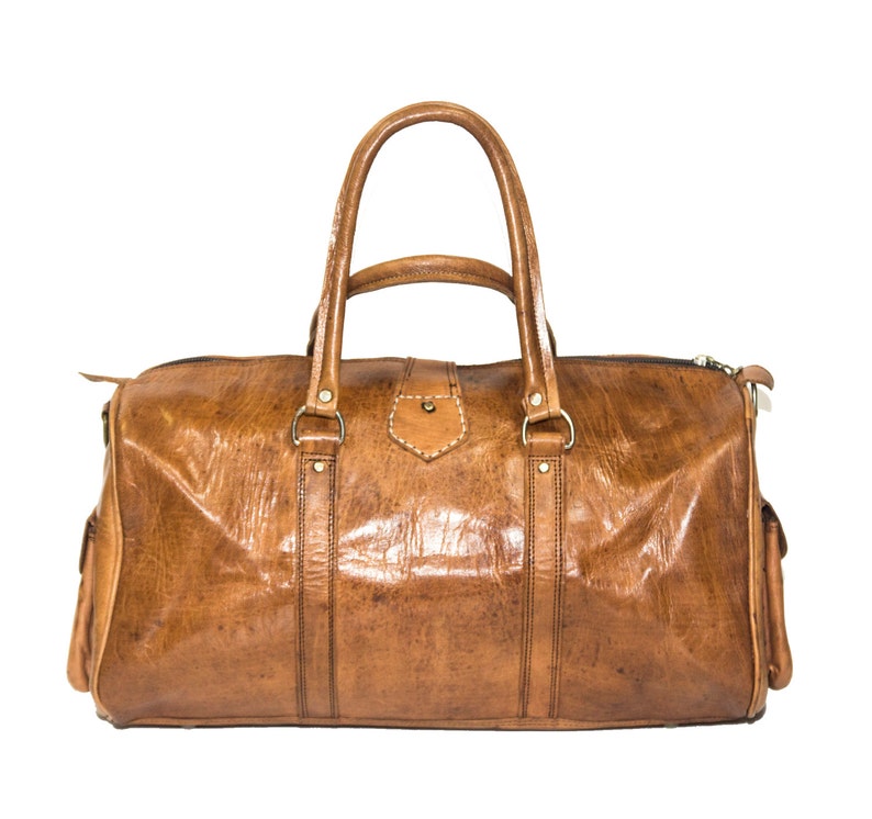 80's Vintage Style Leather Voyager Holdall image 2