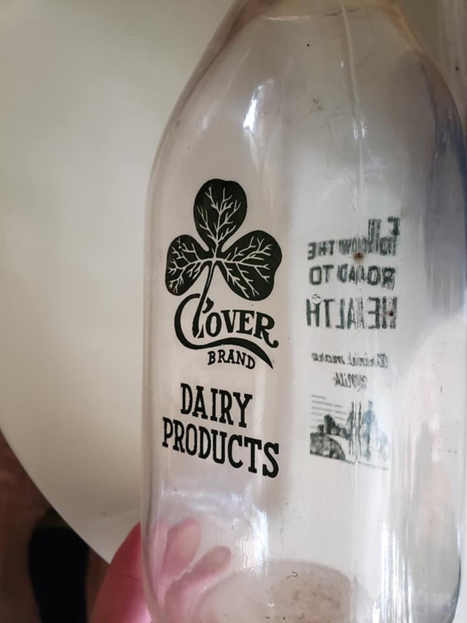 Clover Brand Dairy Products Milk Bottle Collectible Vintage Etsy