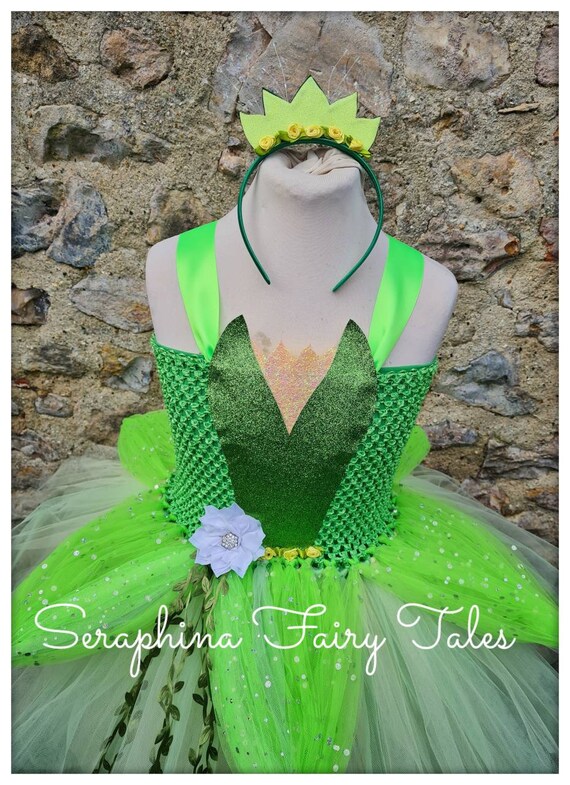 Deguisement tutu princesse grenouille avec bandeau inclus. Gala de fete d anniversaire avec paillettes vert menthe et citron pour filles Etsy Canada