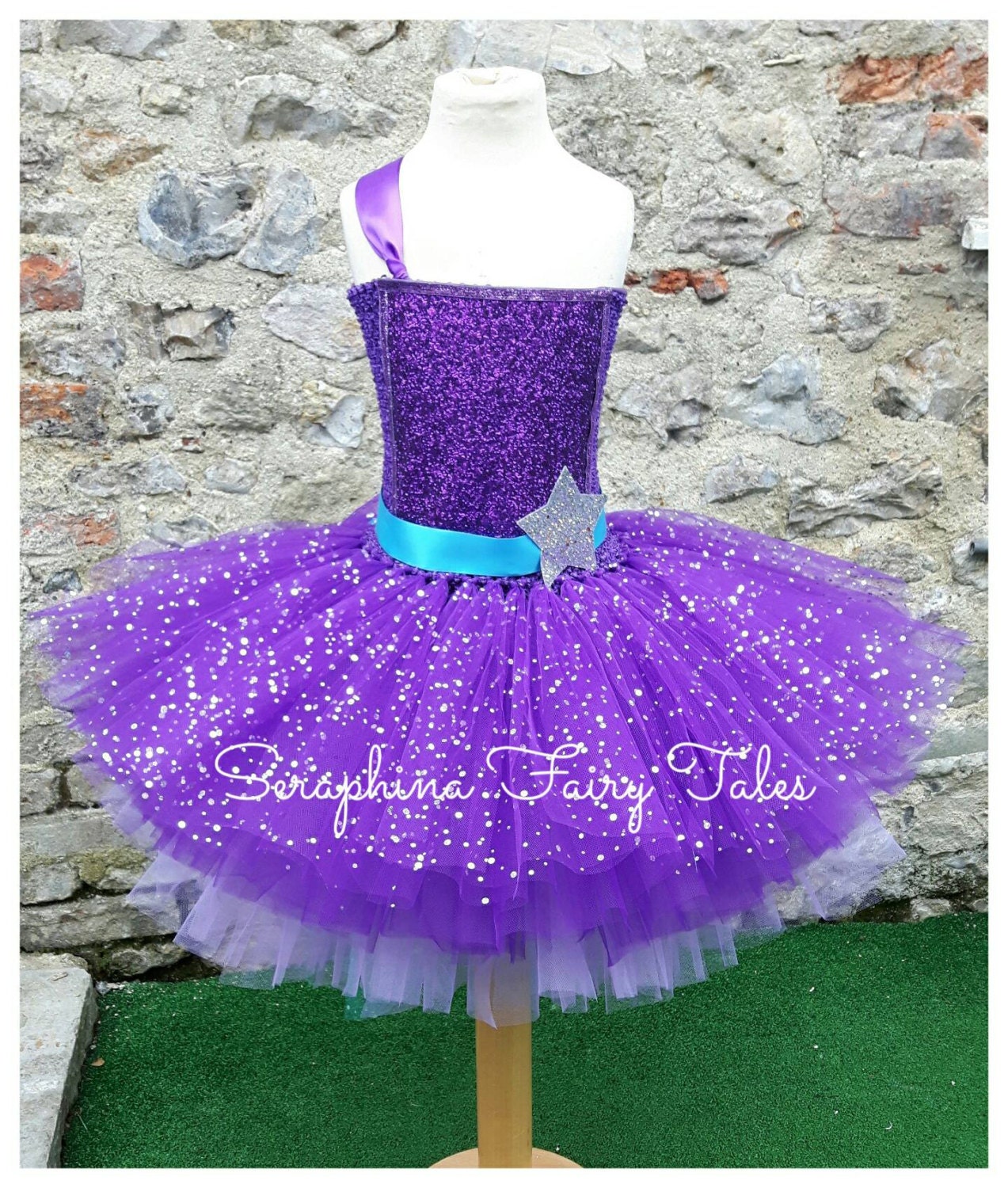 Dyrke motion fjer marked Girls Purple Pop Star Dress up Tutu Costume. Lined Purple & - Etsy