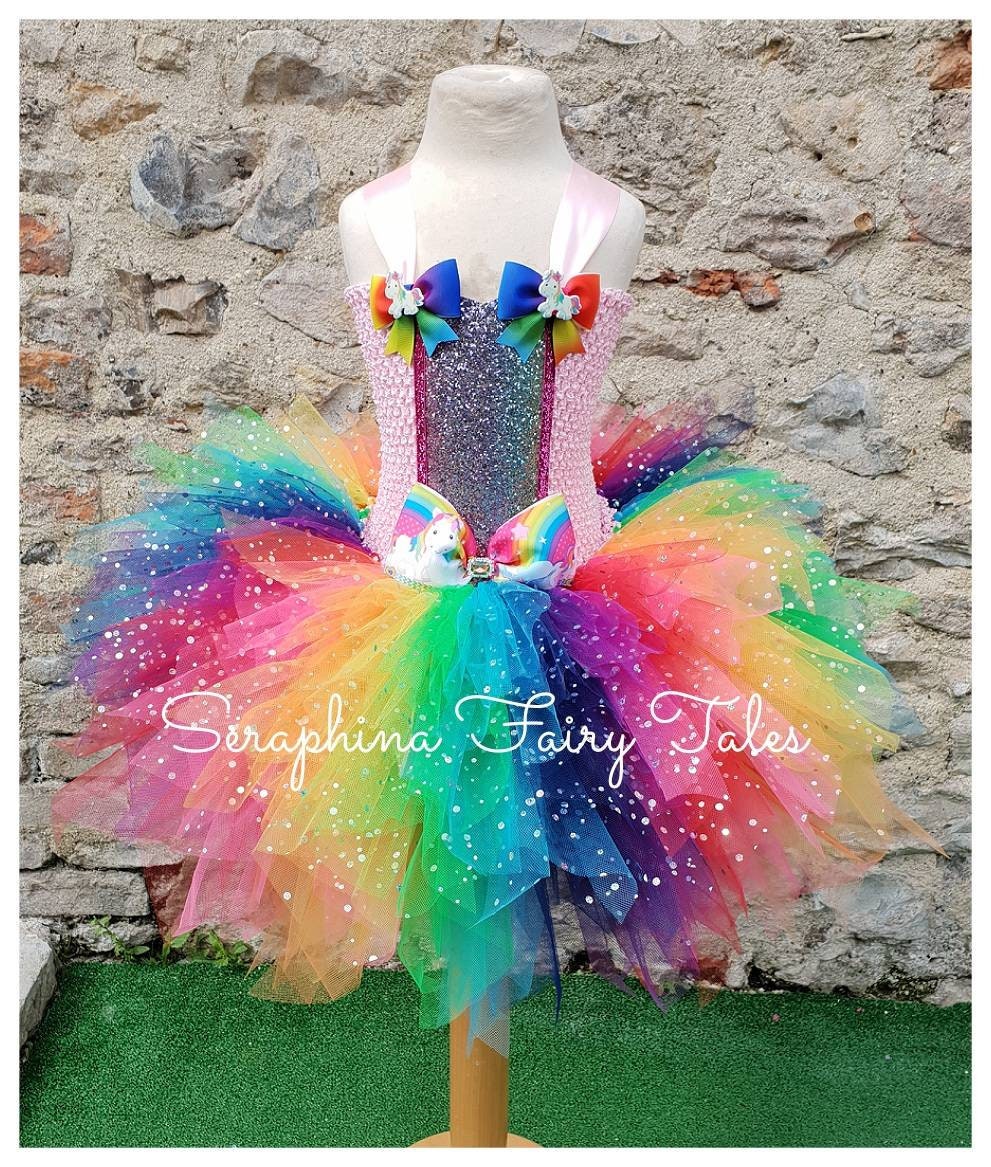 inlzdz Robe Licorne de Fille D guisement Licorne Enfant Fille Tutu
