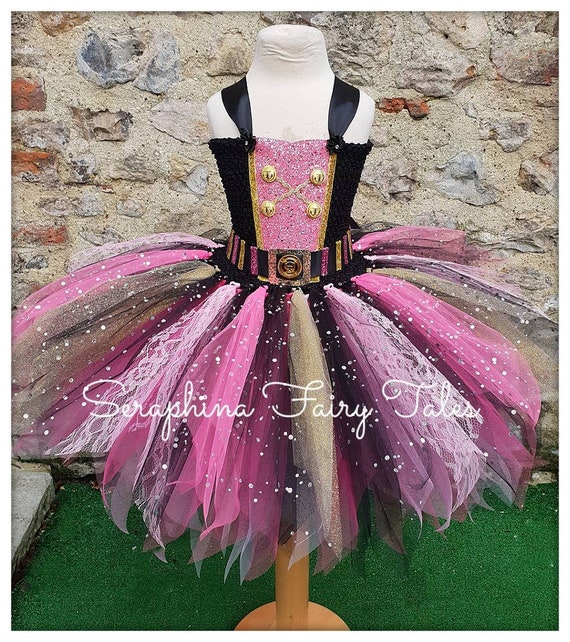 pink and black tutu dress