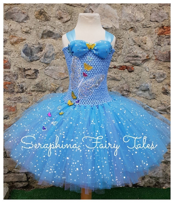 SALE Girls Blue Princess Tutu Dress up Costume.lined Blue Sparkly Glitter Butterfly Birthday Party Halloween Gala Christmas Tutudress. Etsy UK
