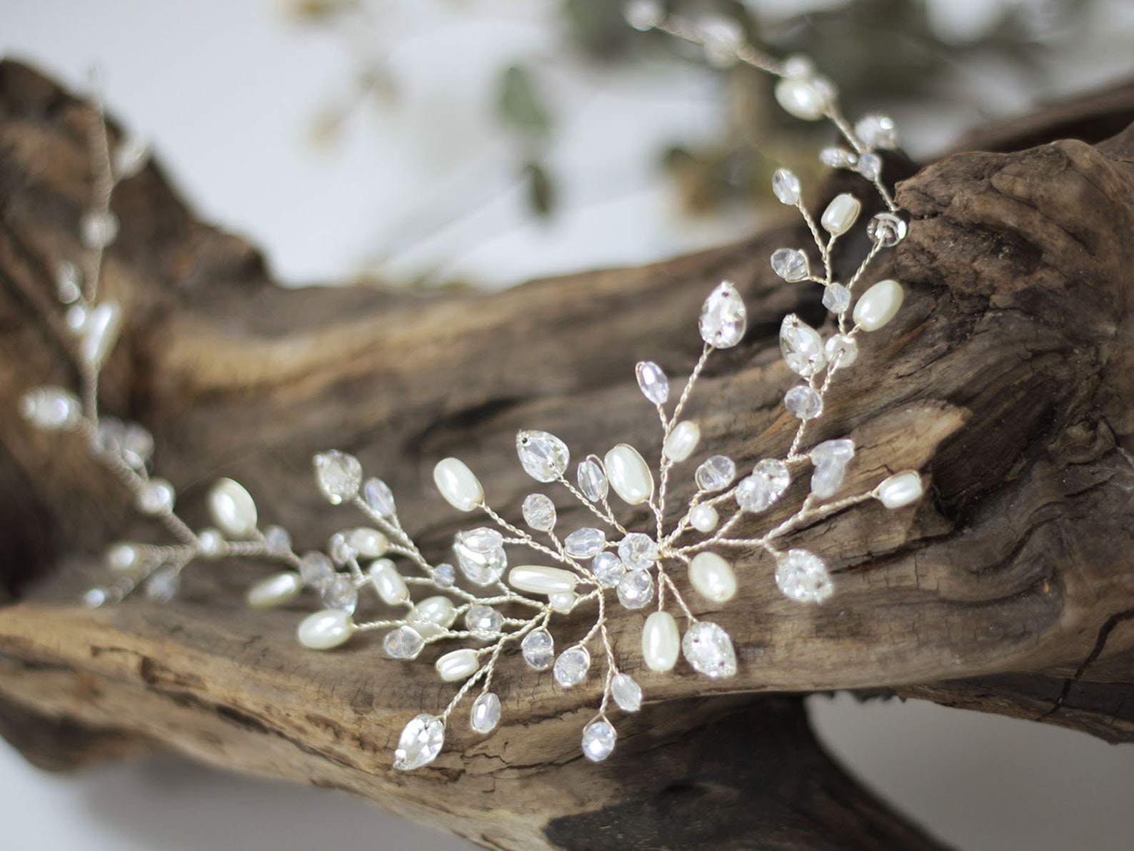 Bridal Hair Vine Wedding Hair Piece Bridal Haedpiece Wedding Etsy