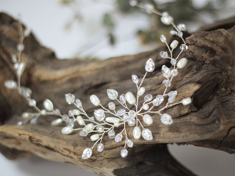 Bridal Hair Vine Wedding Hair Piece Bridal Haedpiece Wedding Etsy