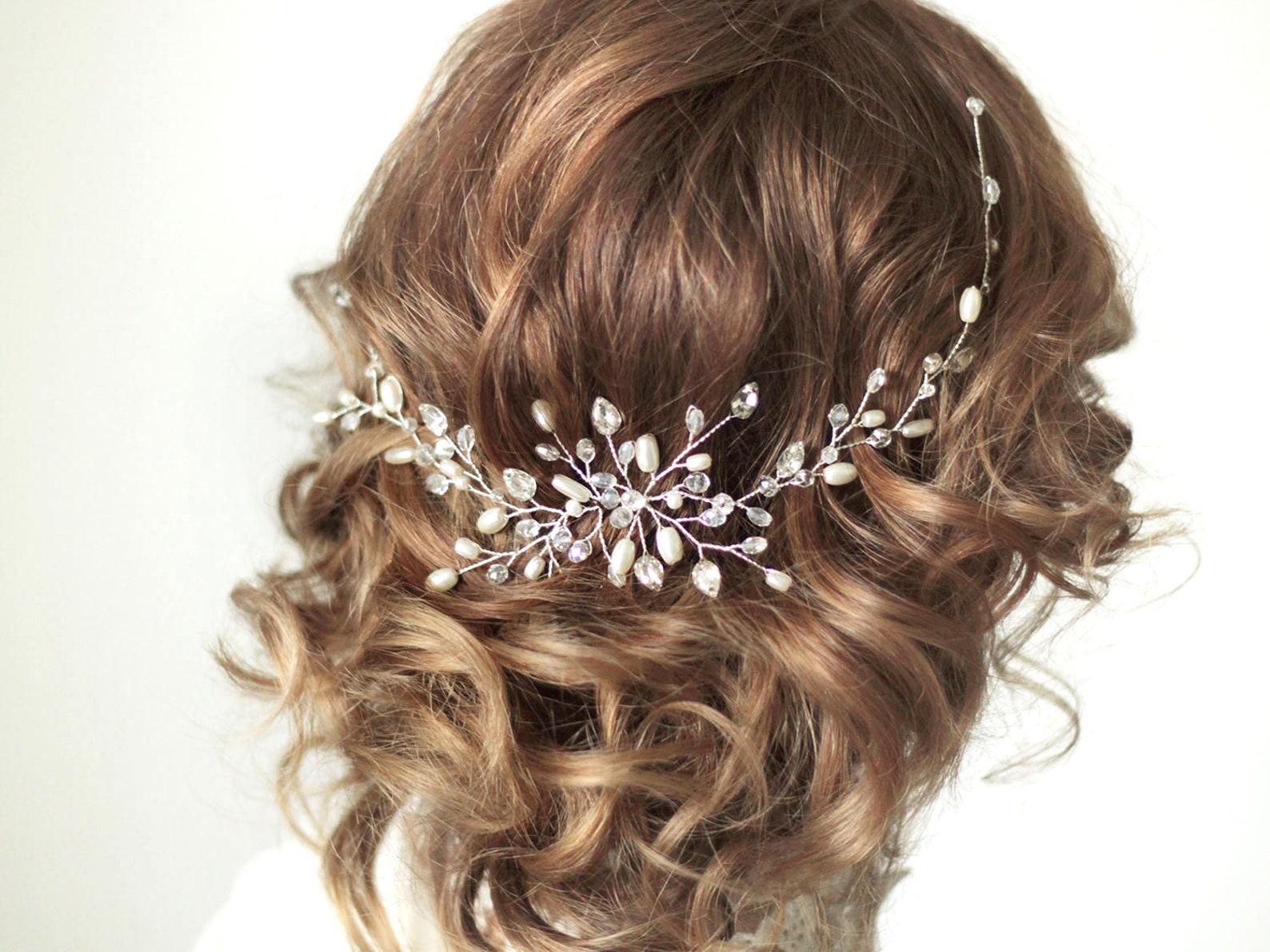 Bridal Hair Vine Wedding Hair Piece Bridal Haedpiece Wedding Etsy