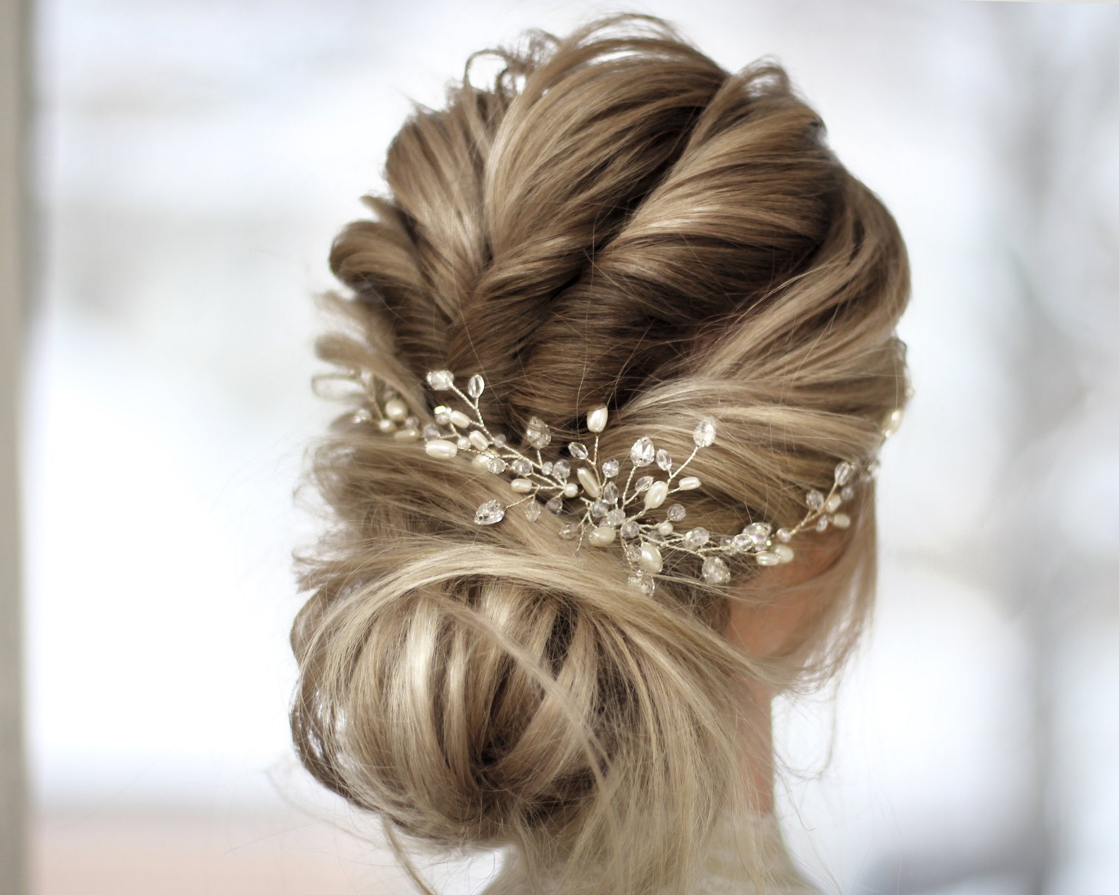 Bridal Hair Vine Wedding Hair Piece Bridal Haedpiece Wedding Etsy