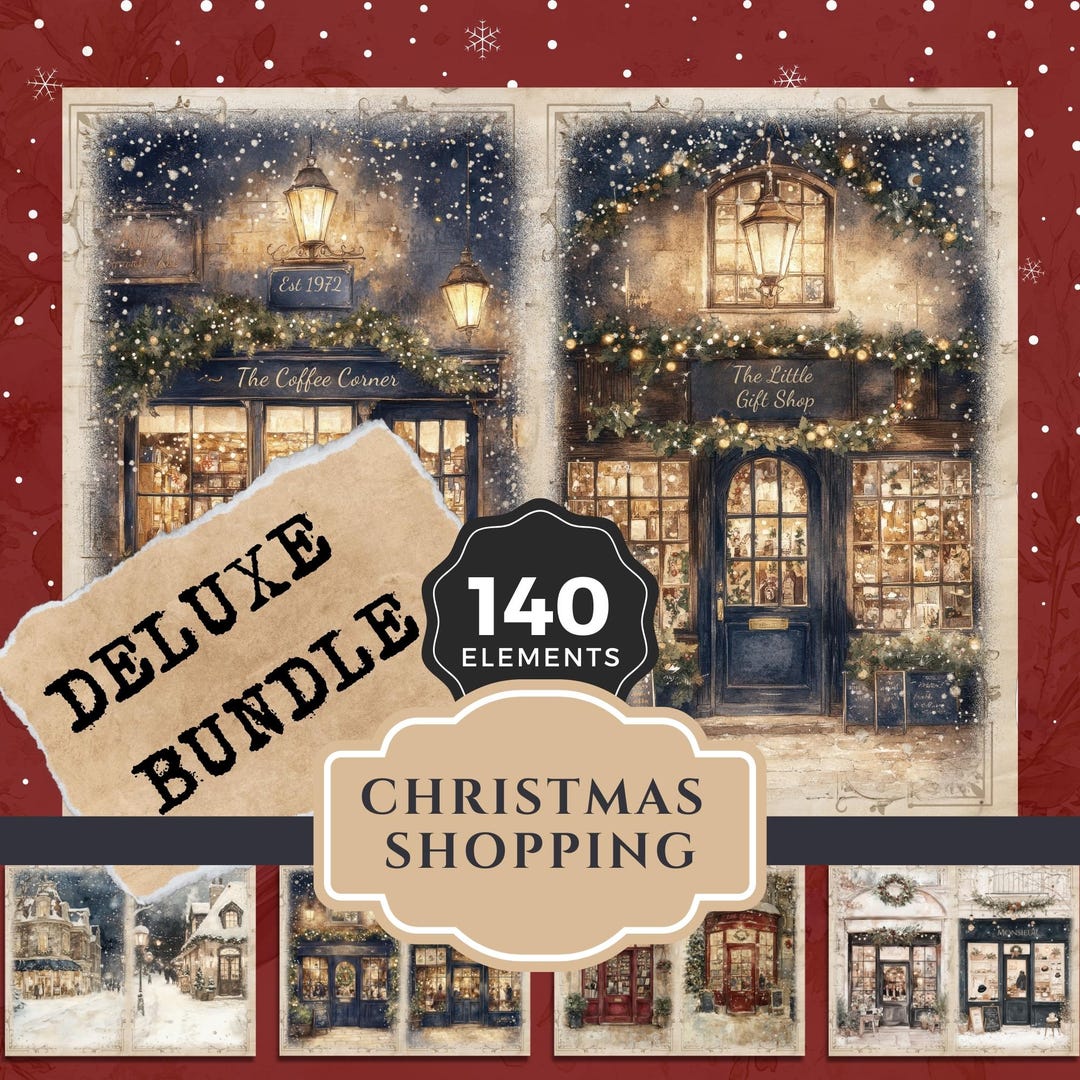 Christmas Junk Journal Folio Kit - Printable Ephemera - Vintage ...