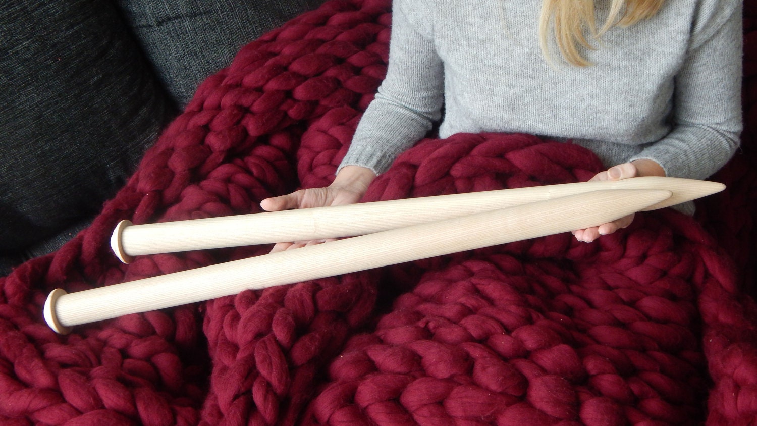 US 70 Giant 100 cm long Knitting Needles 40 mm Knitting Etsy