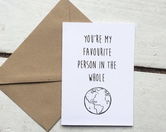 Cute anniversary card, romantic card, card for wife, card for husband, quote card