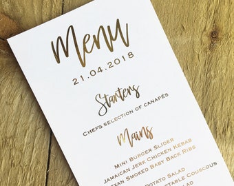 elegant menu etsy