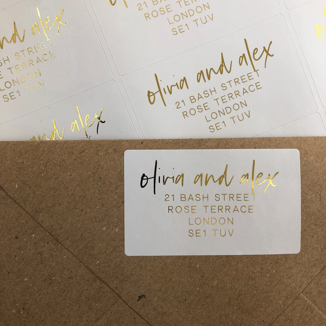 Gold Foil Address Label Stickers Return Address Stickers Etsy