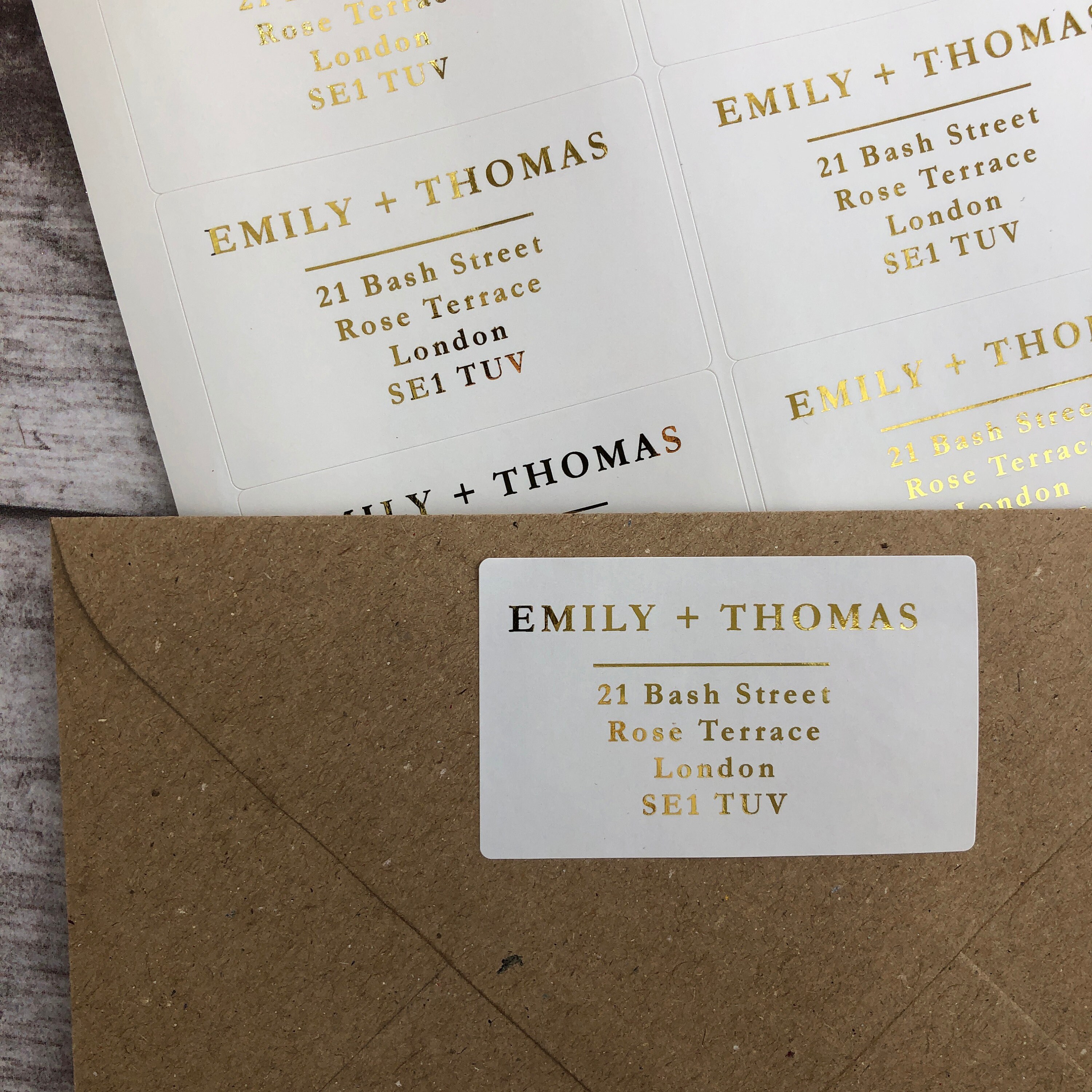 Gold foil address label stickers return address stickers Etsy