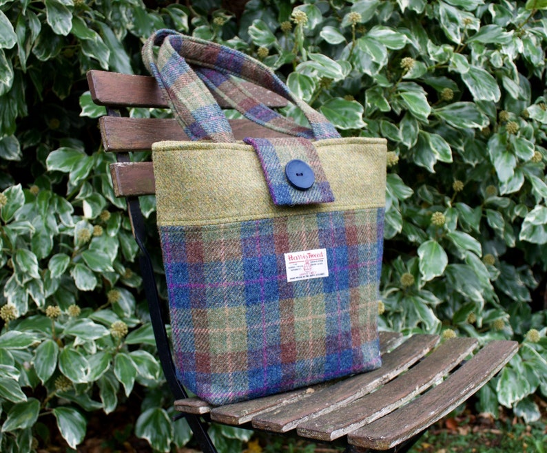 Handbag in HARRIS TWEED tote bag tweed purse daybag | Etsy