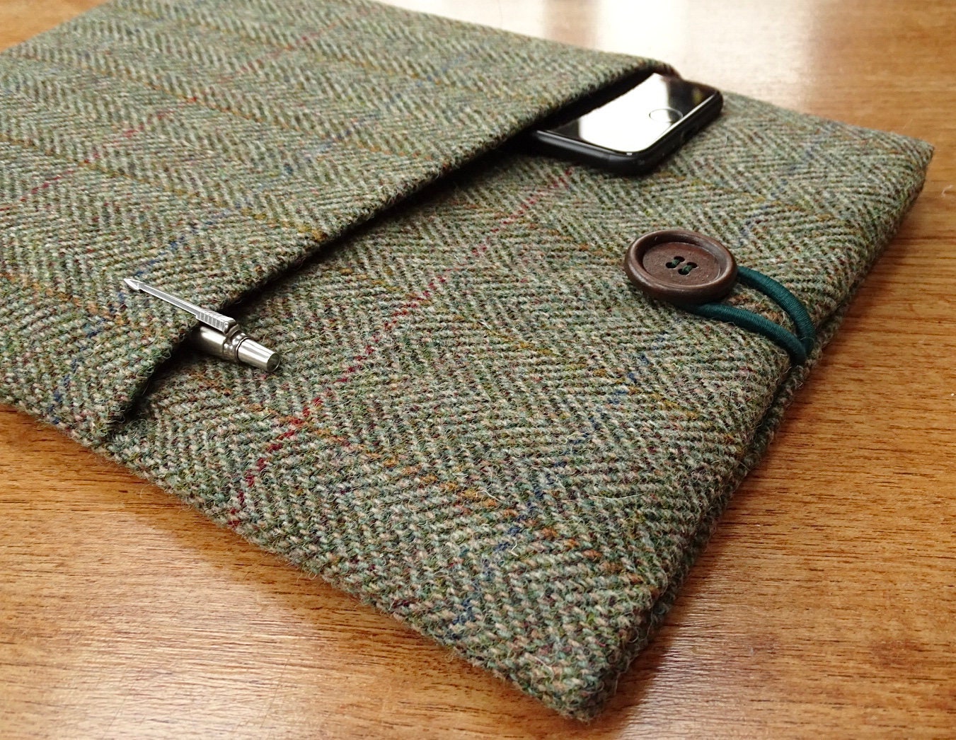 harris tweed laptop case