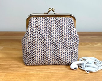 Harris Tweed Kiss Lock Coin Purse: Limited Edition Scottish Wool