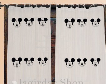 2 Pcs Door Curtain Window Curtains Cotton Curtain Etsy