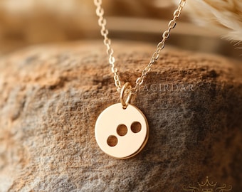 14k Goldknopf Anhänger, Goldknopf Anhänger, Designer Knopfanhänger, Goldknopf Charm Anhänger, Knopfschmuck, einzigartiger Anhänger