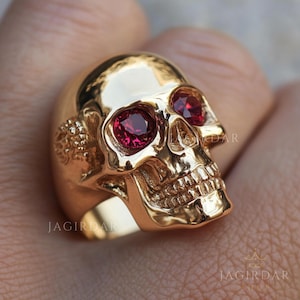 Ruby Eye Skull Ring - Etsy Ruby Eye Skull Ring - Etsy