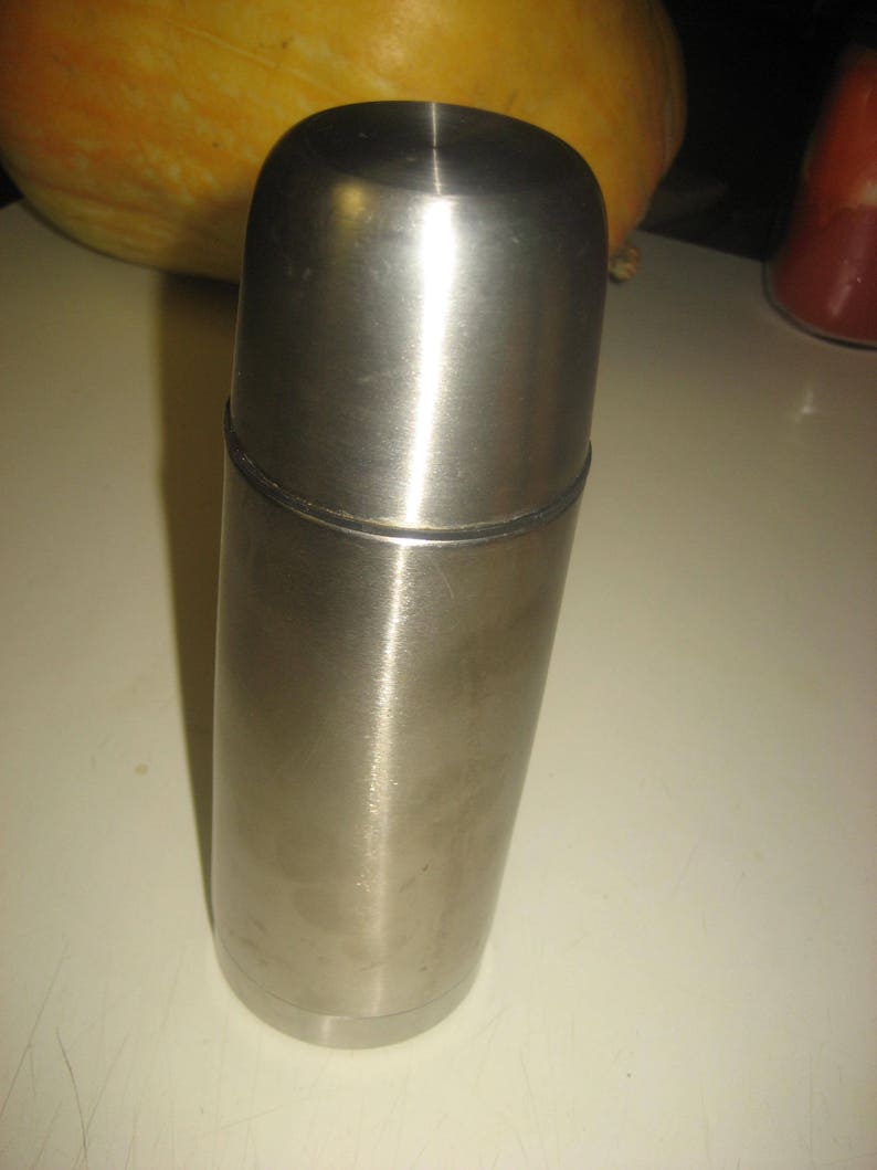 Stainless Steel 8 Inch Tall Thermos Bottle
