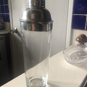 Glass and Metal 11” Cocktail/Martini Shaker