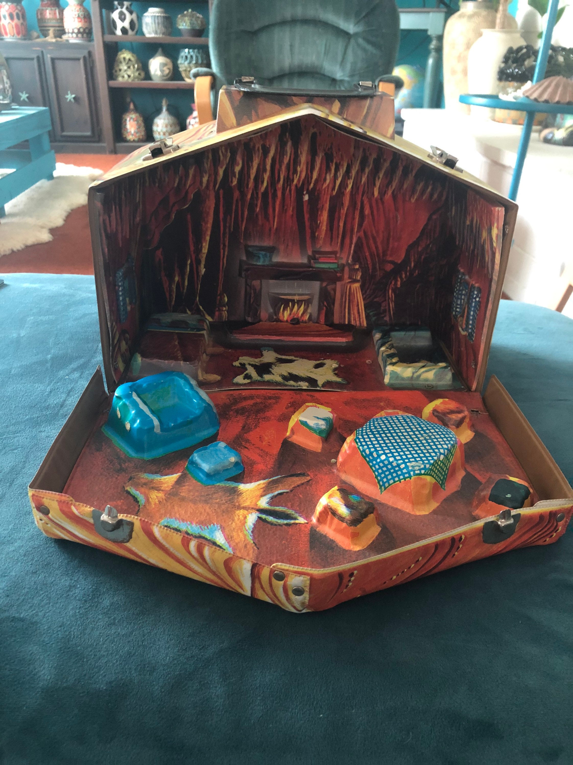 Rare 1960s Troll House Cave Carrying Case That Opens Up To Etsy
