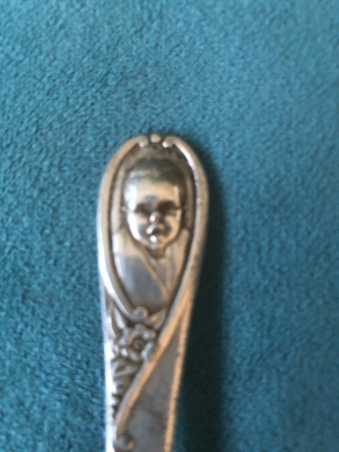 Antique Gerber Baby Spoon Winthrop Silverplate 5 1/2 Long Handle 1940s