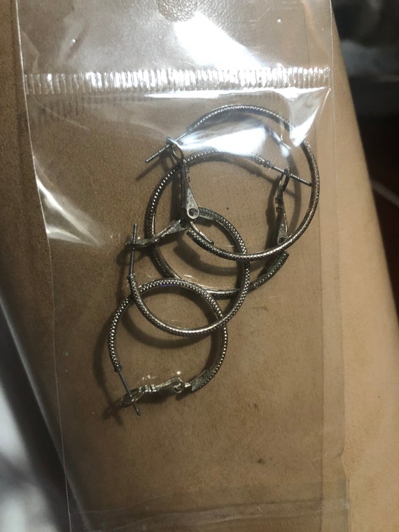 Two Pair of Vintage 1970’s Hoop Earrings - image 1
