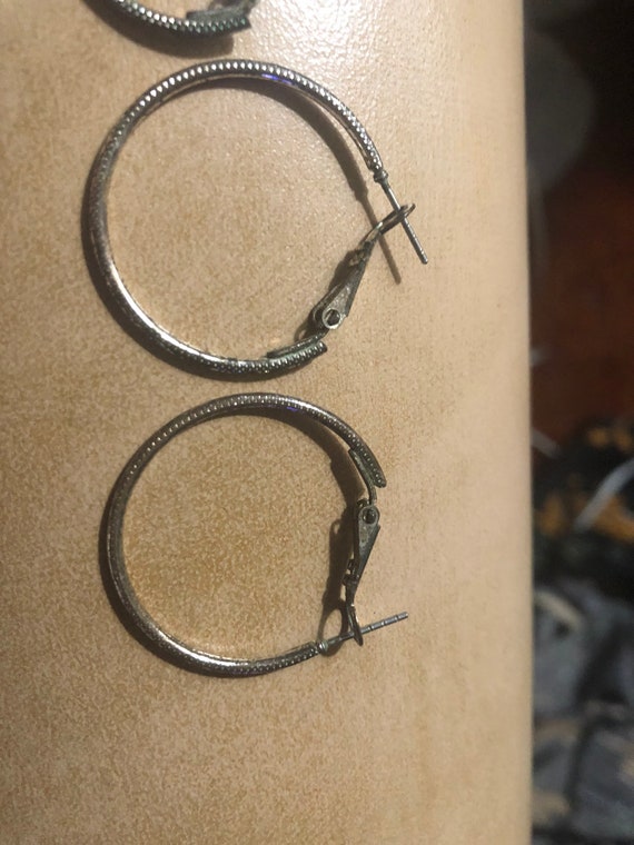 Two Pair of Vintage 1970’s Hoop Earrings - image 4