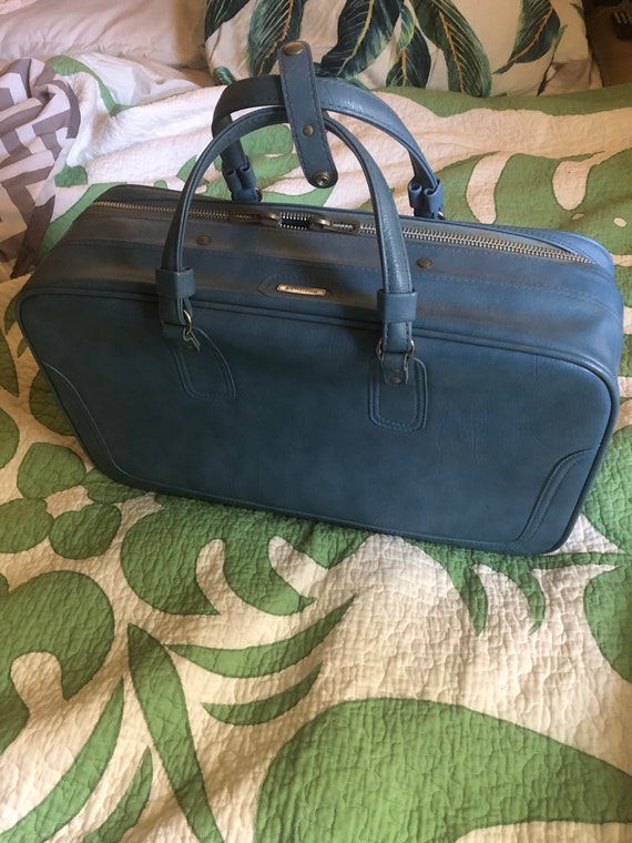 Vintage 1970s Samsonite Scandia Light Blue 22 X 13 X 7 Suitcase luggage Etsy Canada