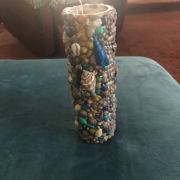 Tall Seashell Candle Holder Etsy