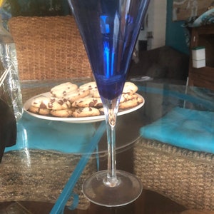 Cobalt Blue 9” Tall Wine Glass