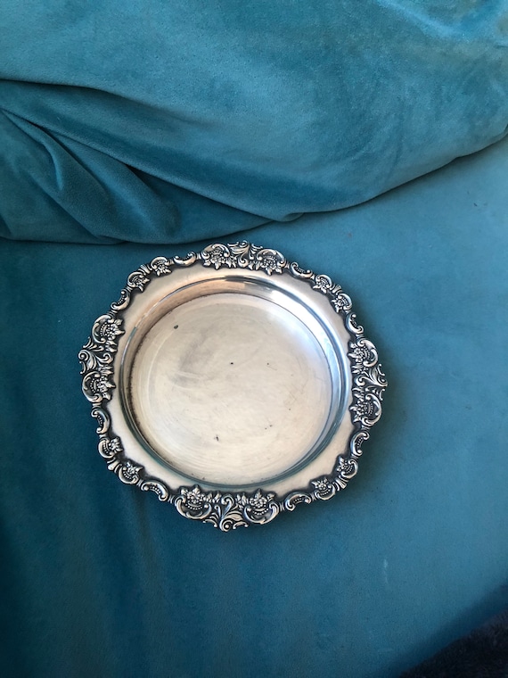 Baroque by Wallace 725 Silver-plate 7 1/4” Fancy Dish Made in USA