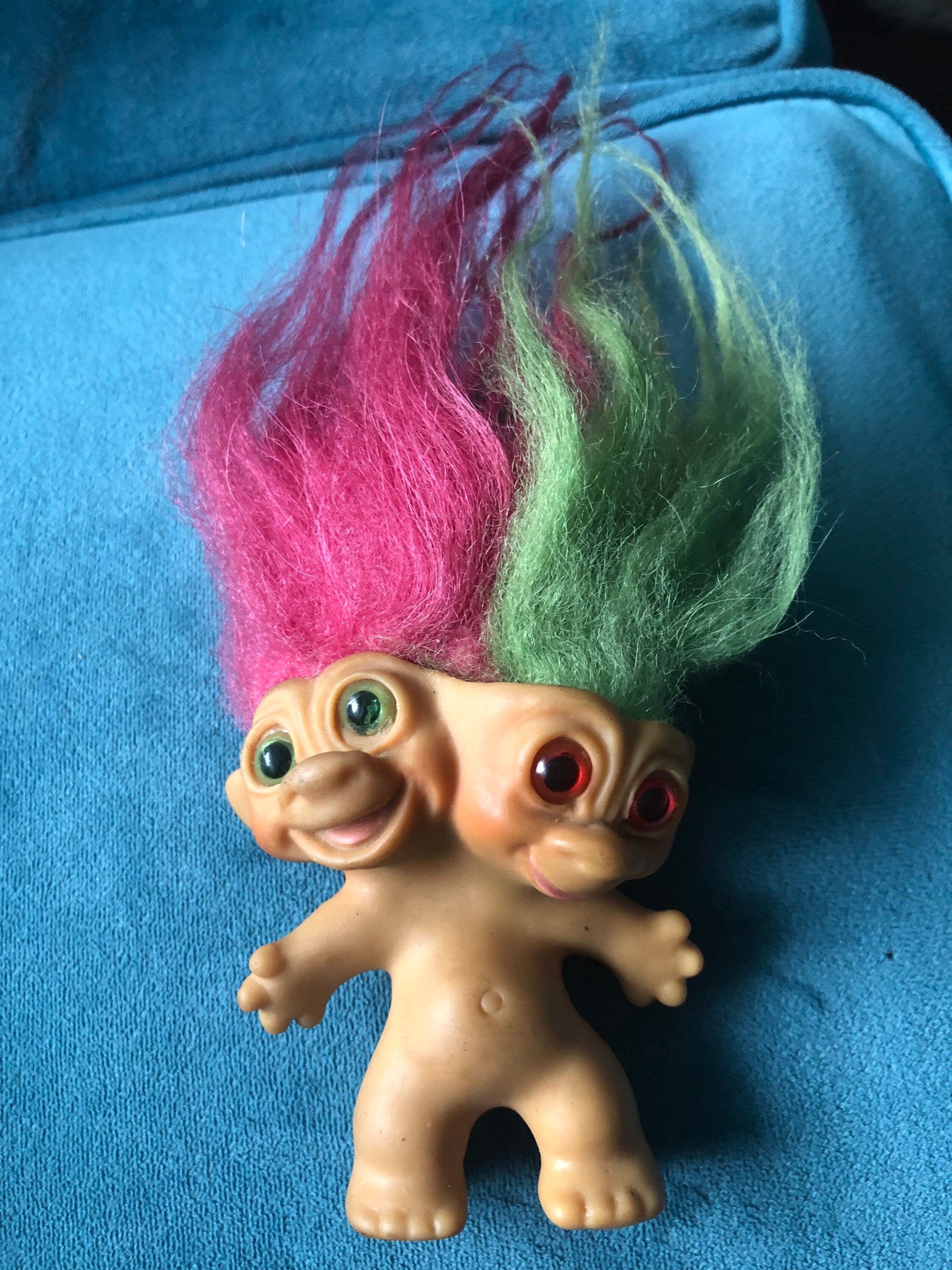 Uneeda 3 Two Headed Troll Doll 1965 Rare Etsy
