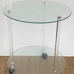 LUCITE / ACRYLIC / PERSPEX Two Tier Drinks Trolley 1980, 90,s