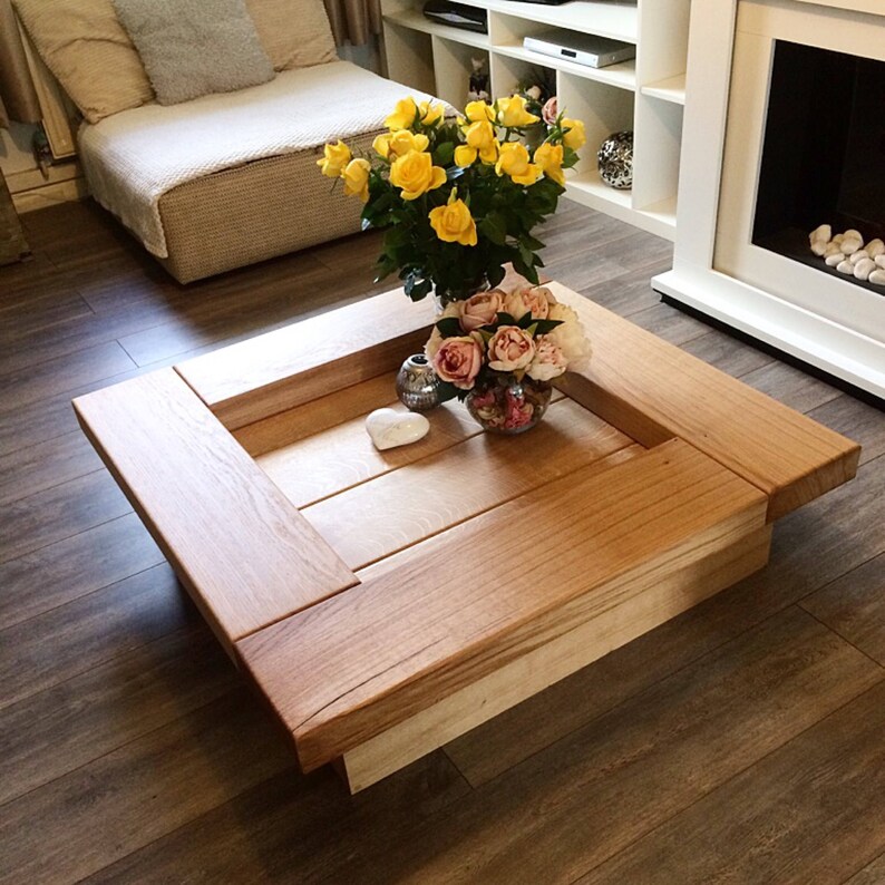 Oak Sleeper Coffee Table. Wooden Coffee Table Table Wood Etsy UK